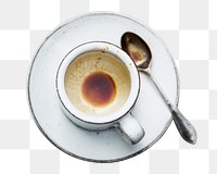 Empty coffee cup png sticker, transparent background