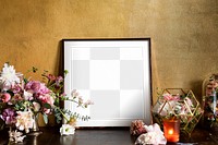 Photo frame png mockup, home decor, transparent design