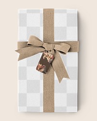 Gift box png transparent mockup