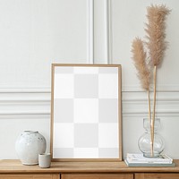 Photo frame png mockup, transparent design