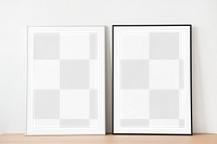 Minimal photo png frame mockup, transparent design