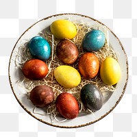 Easter eggs png sticker, transparent background