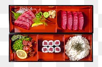 Japanese bento box png sticker, transparent background