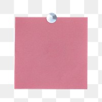 Png pink sticky note sticker, transparent background