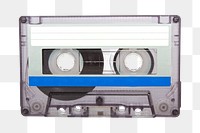 Retro cassette tape png sticker, transparent background