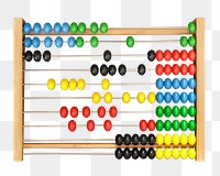 Colorful abacus png sticker, transparent background