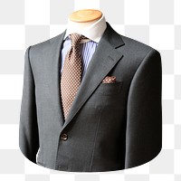 Formal business suit png sticker, transparent background