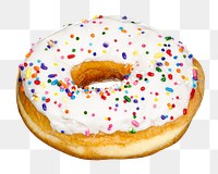 Sprinkle donut png sticker, transparent background