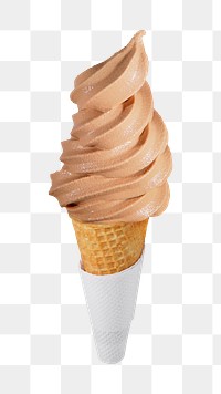 Soft serve ice-cream png sticker, transparent background