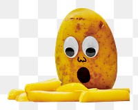 Cute potato png sticker, transparent background