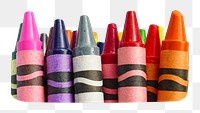 Colorful crayon sticks png sticker, transparent background