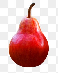 Red pear png sticker, transparent background