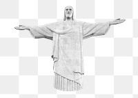 Png Christ the Redeemer statue on transparent background