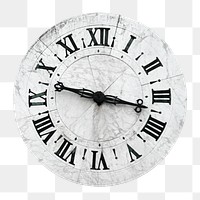 Vintage clock png sticker, transparent background