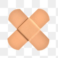 X shape bandage png sticker, transparent background