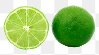 Lime slices png sticker, transparent background