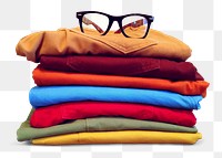 Folded clothes png sticker, transparent background