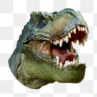 Roaring dinosaur png sticker, transparent background