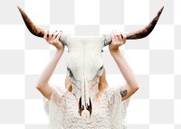 PNG cow sculpture sticker, transparent background