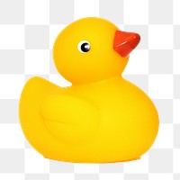 Rubber duck png sticker, transparent background