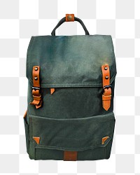 Traveler's backpack png sticker, transparent background