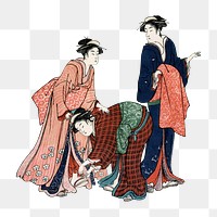 Japanese women png on transparent background.    Remastered by rawpixel. 