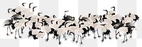 Japanese cranes png on transparent background.    Remastered by rawpixel. 