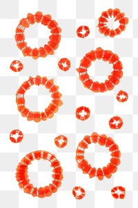 Orange circle pattern png sticker, transparent background.   Remastered by rawpixel. 