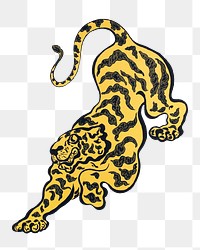 Png Tiger in the Jungle, transparent background. Remastered by rawpixel. 