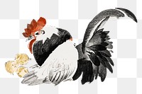 Vintage rooster png on transparent background.   Remastered by rawpixel. 