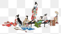 Vintage Japanese women png on transparent background. Remastered by rawpixel. 