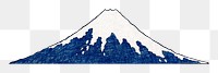 Hokusai's Mount Fuji png, transparent background.    Remastered by rawpixel. 