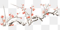 Vintage plum blossom png on transparent background.    Remastered by rawpixel. 