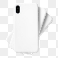Phone case png sticker, white design space, transparent background