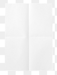 White poster png sticker, transparent background