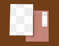 Document envelope png transparent mockup