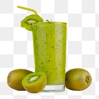 Kiwi smoothie png sticker, transparent background