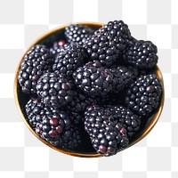 Fresh blackberries png sticker, transparent background