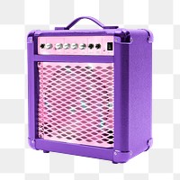 Purple portable speaker png sticker, digital device, transparent background