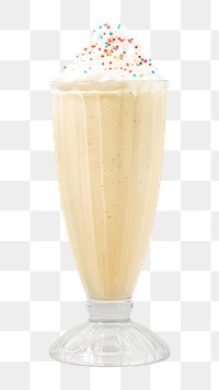 Vanilla milkshake png sticker, transparent background