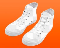 Top sneakers png transparent mockup