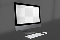 Computer screen png transparent mockup