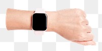 Smartwatch png sticker, transparent background