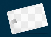 Credit card png mockup, transparent design