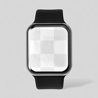 Smartwatch screen png transparent mockup