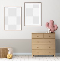 Picture frames png mockup, home decor, transparent design