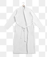 White bathrobe png sticker, transparent background