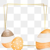 Png Easter egg frame sticker, transparent background