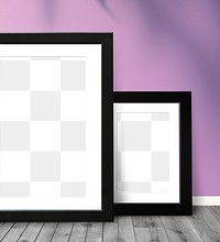 Picture frame png mockup, realistic home decor, transparent design