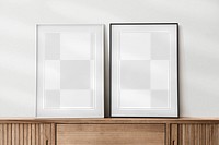 Picture frames png mockup, home decor, transparent design